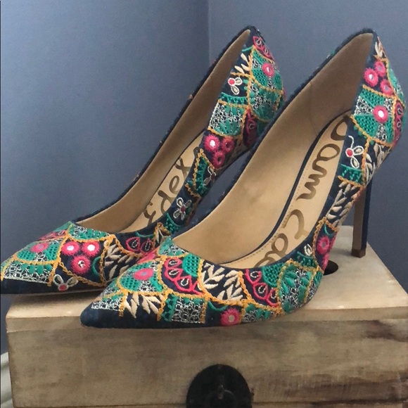 💜🧡💛💚Sam Edelman Colorful Heels NWT - Picture 1 of 5